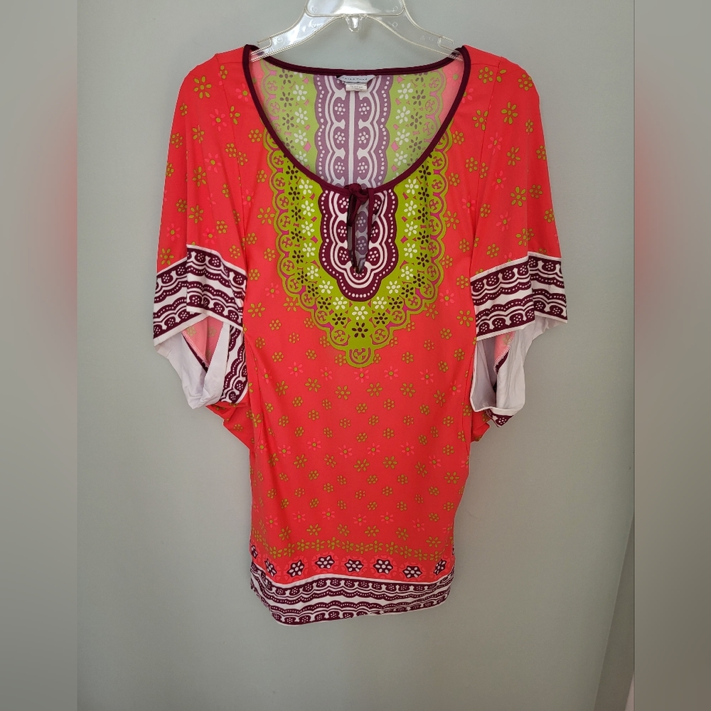 Trina Turk Women Small Dashiki Swim Cover Up Stretch Tunic Dress‎ Summer TT4AA60